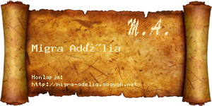 Migra Adélia névjegykártya